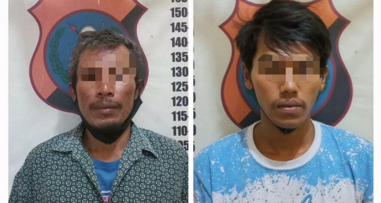 Foto kedua pelaku pencurian yang diamankan Polisi.