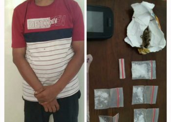Foto pelaku dan barang bukti yang disita Polisi.