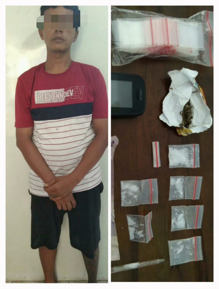 Foto pelaku dan barang bukti yang disita Polisi.