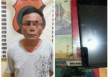 Foto pelaku judi dan barang bukti yang disita Polisi.