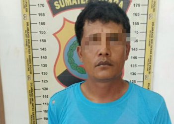 Foto pelaku yang diamankan Polisi.