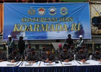 TNI AL di Pelabuhan Belawan mengamankan sebanyak 29 orang dari Pelabuhan Belawan pada Rabu (4/5/2022) kemarin. HO