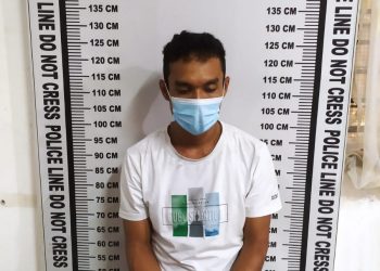 Foto pelaku dan barang bukti yang diamankan Polisi.
