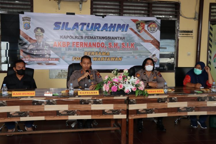 Kapolres  Pematangsiantar, AKBP Fernando SH, SIK, saat memberikan kata sambutan.