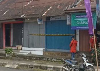 Salon kecantikan yang menjadi lokasi RK alias Coco (31) membunuh pasangan sejenisnya, karena menolak berhubungan intim. Foto/iNews TV/Jefry Langi