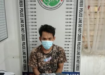 Foto pelaku dan barang bukti yang diamankan Polisi.