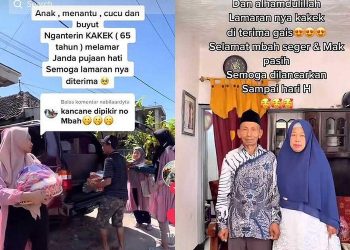 Acara lamaran viral di media sosial. Foto: Dok. Tangkapan layar akun TikTok @kbswedding.
