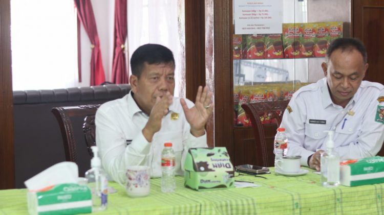 Bupati Simalungun, Radiapoh Hasiholan Sinaga saat menyampaikan arahan.