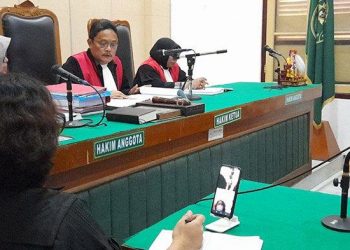 Sidang vonis 2 kurir sabu Khoirul Fahmi alias Fahmi dan Muhammad Dedi alias Dedi di Pengadilan Negeri Medan, Selasa (7/6/2022). TRIBUN MEDAN / GITA