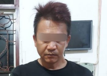Foto pelaku AD yang diamankan Polisi.