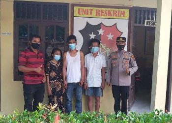 Dua laki-laki dan satu orang perempuan diduga sebagai pelaku tindak pidana narkotika jenis sabu diamankan Polres Asahan. ISTIMEWA