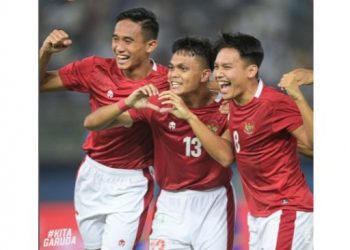 Selebrasi Rachmat Irianto pada Pertandingan Timnas Indonesia vs Kuwait. [Instagram PSSI]