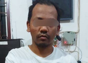 Foto pelaku yang diamankan Polisi.