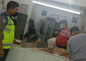 Foto salah satu korban saat di ruang Forensik RSUD dr Djasamen Saragih Pematangsiantar.