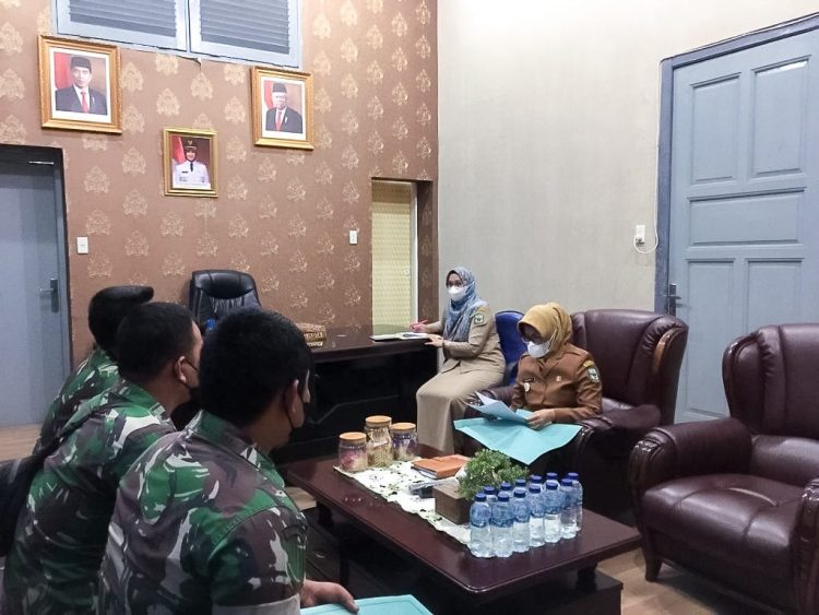 Kodim 0207/Simalungun saat berkoordinasi dengan Plt. Wali Kota Pematangsiantar, dr Susanti Dewayani SpA, menjelang digelarnya Liga Santri Tingkat Nasional memperebutkan Piala Kepala Staf Angkatan Darat (KASAD).