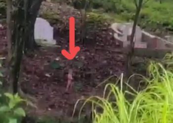 Potongan video menunjukkan penampakan tuyul berjalan di areal pemakaman Jalan Singosari, Kota Pematangsiantar. Foto: Istimewa
