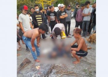 Korban, Otani Sitanggang ditemukan tewas usai tenggelam stelah mandi-mandi di Danau Toba Silalahi Kecamatan Silahi Sabungan Kabupaten Dairi. TRIBUN MEDAN/ALVI SUWITRA