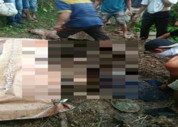 Heriyanto, warga Desa Bandar Agung Kecamatan Pendopo Kabupaten Empat Lawang, Sumatera Selatan, tewas diduga telah dibunuh oleh istri dan anak tirinya sendiri. Foto/MPI/Amri Wijaya
