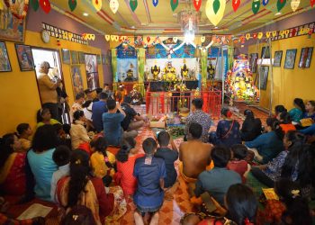 Perayaan Maha Thriruvilla yang dihadiri Plt. Wali Kota Pematangsiantar, dr Susanti Dewayani SpA, di Shri Mariamman Kuil, Jalan Diponegoro No 21B Pematangsiantar, Minggu (10/7/2022) pagi tadi, pukul 10.00 WIB.