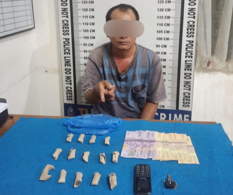 Foto pelaku dan barang bukti ganja yang diamankan Polisi.