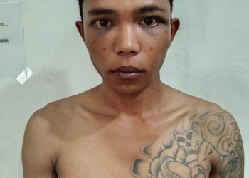 Foto pelaku penggelapan yang diamankan Polisi.