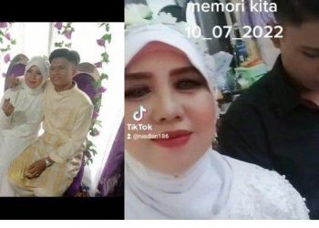 Potret pernikahan Dian dan Yoga, viral di media sosial. TikTok