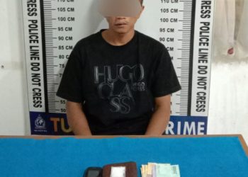 Foto pelaku dan barang bukti yang diamankan Sat Narkoba Polres Pematangsiantar.