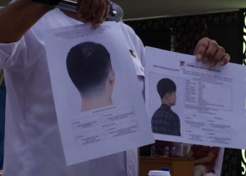 Sketsa wajah terduga pembunuh ibu dan anak di Subang (Foto: MPI)