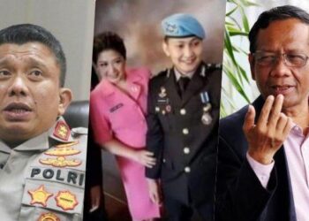 Kolase foto Sambo, Yosua dan Mahdud MD (HO / Tribun Medan)