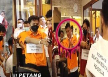 Kolase Adegan Penembakan Brigadir J Oleh Bharada E dan Ferdy Sambo. Ho/ Tribun-Medan.com