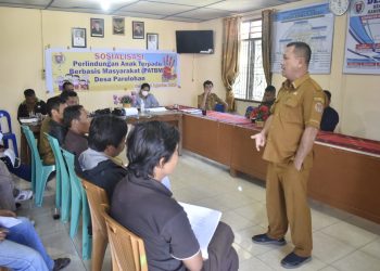 Dinas Pemberdayaan Masyarakat Desa, Perlindungan Perempuan dan Anak Kabupaten Humbang Hasundutan (Humbahas), adakan sosialisasi dan pengukuhan pengurus Perlindungan Anak Terpadu Berbasis Masyarakat (PATBM), di Desa Parulohan, Kecamatan Lintongnihuta, Kabupaten Humbahas, Selasa (9/8/2022).