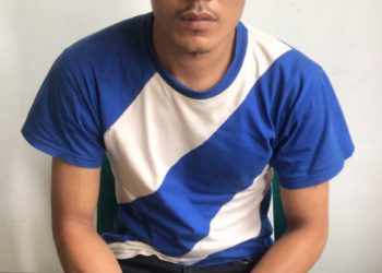 Foto pelaku dan barang bukti yang diamankan Sat Narkoba Polres Simalungun.