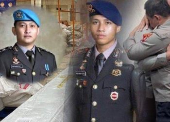 Kolase Foto Brigadir J, Bhadara E dan Ferdy Sambo menangis dipelukan Kapolda Metro Jaya. Kolase Facebook