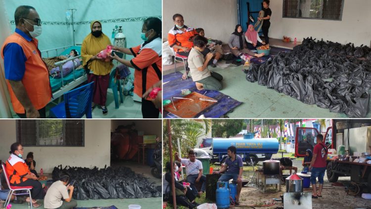Pemko Pematang Siantar menyerahkan bantuan dan membuka dapur umur untuk warga korban bencana alam.