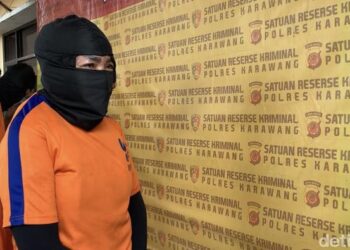 Istri bos rumah makan di karawang yang bunuh suami (Foto: Yuda Febrian Silitonga/detikcom)