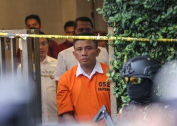 Ferdy Sambo saat rekonstruksi. (Foto: Antara)