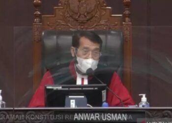 Ketua Mahkamah Konstitusi Anwar Usman . [ANTARA]