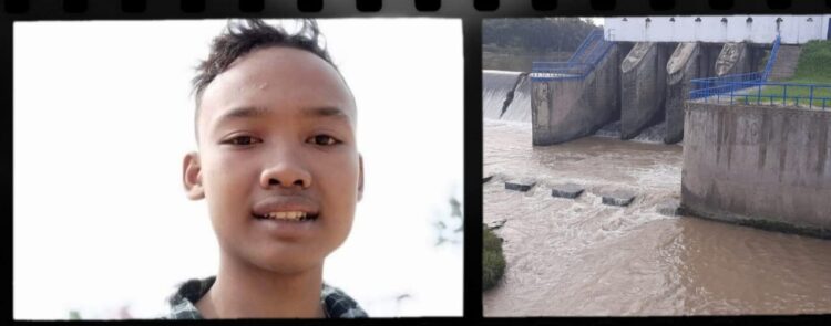 Foto korban Muhammad Padila Akbar dan lokasi hilangnya korban.