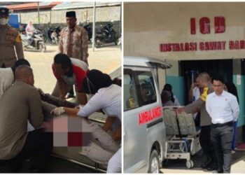 Kondisi Dewi Dahliana, korban pembacokan mantan suami yang kritis akibat wajahnya terbelah ditebas parang. TRIBUN MEDAN/INDRA GUNAWAN SIPAHUTAR