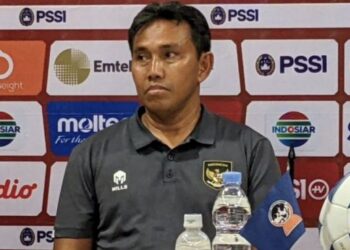 Pelatih Timnas Indonesia U-17, Bima Sakti. (Antara Foto / Michael Siahaan)