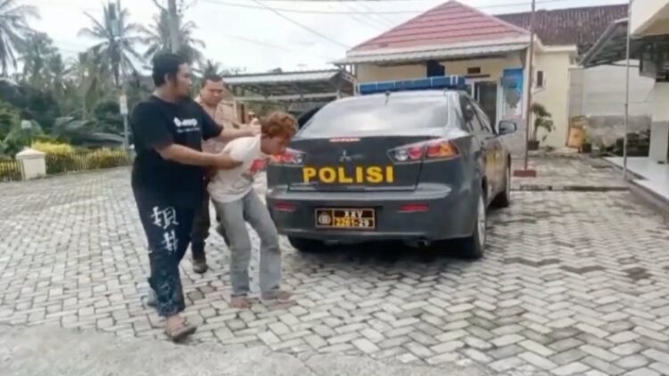 Pelaku pemerkosaan ibu kandung dan adik di Lampung Selatan (Heri Fulistiawan/MNC Portal)