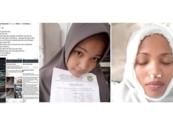 Viral wanita pura-pura meninggal untuk hindari hutang. (foto: Tangkap layar Facebook)