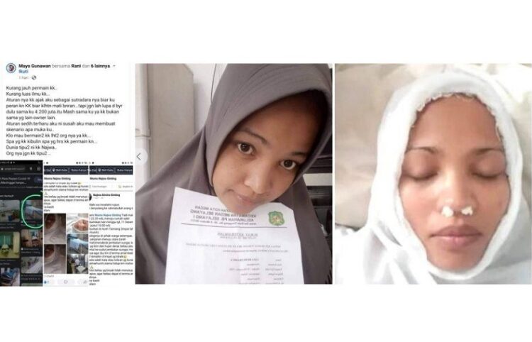 Viral wanita pura-pura meninggal untuk hindari hutang. (foto: Tangkap layar Facebook)