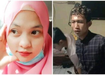 Kolase foto Karmila Simatupang dan pelaku bernama Rahmat alias Memet. HO