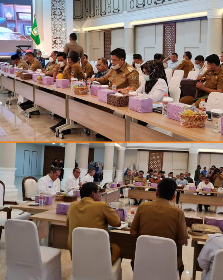 dr Susanti bersama Gubernur dan Bupati/Wali Kota se-Sumut, bahas pasokan dan kestabilan harga sembako jelang natal dan tahun baru, di Aula Raja Inal Siregar, Kantor Gubernur Sumut, Senin (19/12/2022).