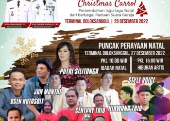 27 Desember 2022 Natal bersama masyarakat Humbahas, dan akan dihibur Artis asal Humbang Hasundutan.