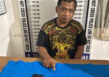 Foto tersangka daan barang bukti yang diamankan Polisi.