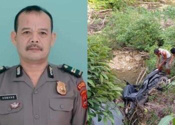 Kapolsek AKP Asman Sihombing tewas kecelakaan dalam tragedi kecelakaan tunggal. AKP Asman sempat dilarikan ke rumah sakit sebelum meninggal dunia. HO