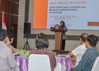 Wali Kota Pematang Siantar, dr Susanti Dewayani SpA, saat memberikan kata sambutan.