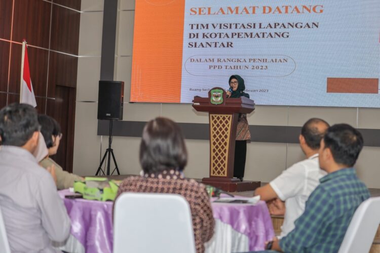 Wali Kota Pematang Siantar, dr Susanti Dewayani SpA, saat memberikan kata sambutan.